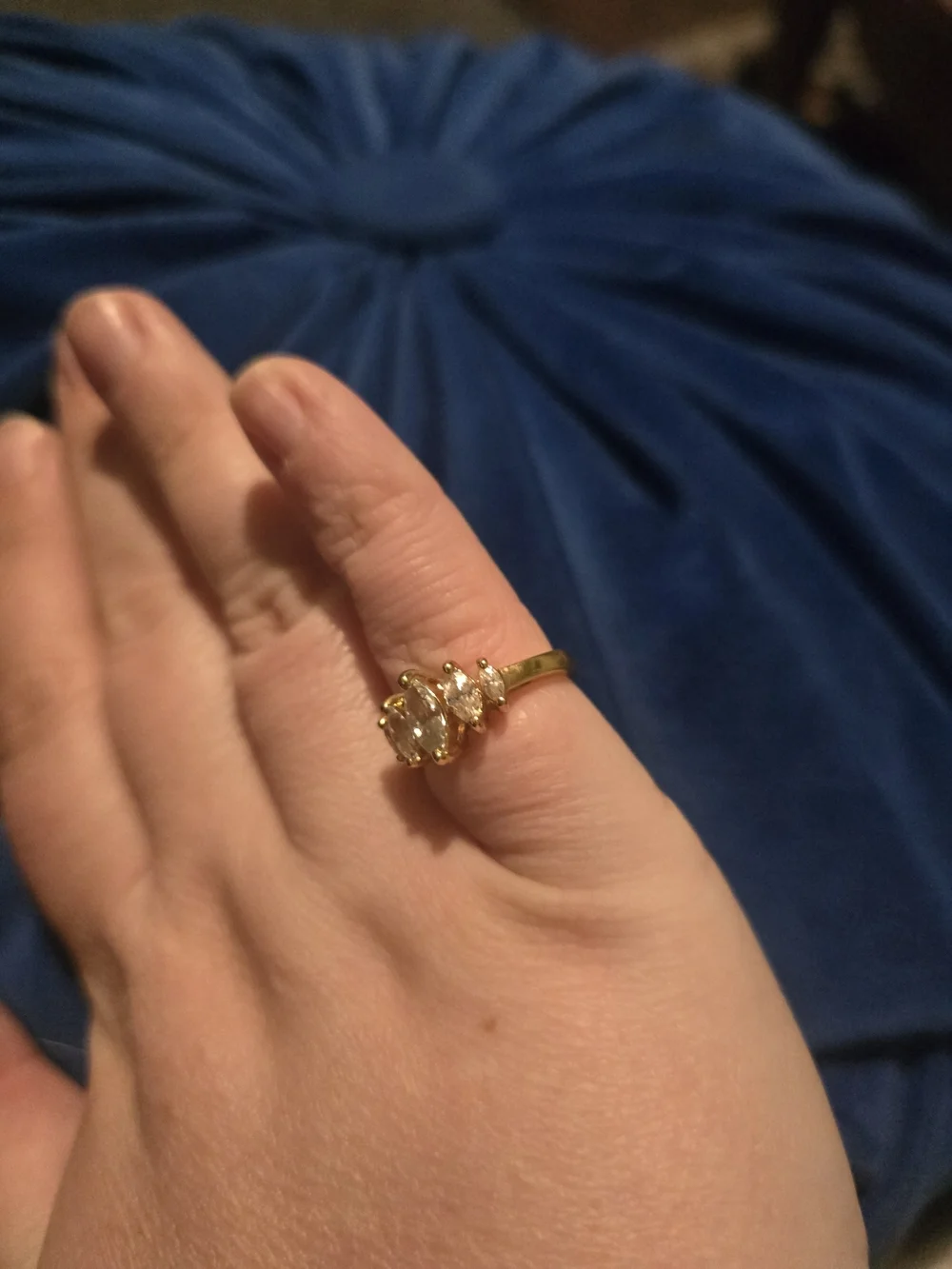 Vintage Marquise Cluster Ring - Size 6